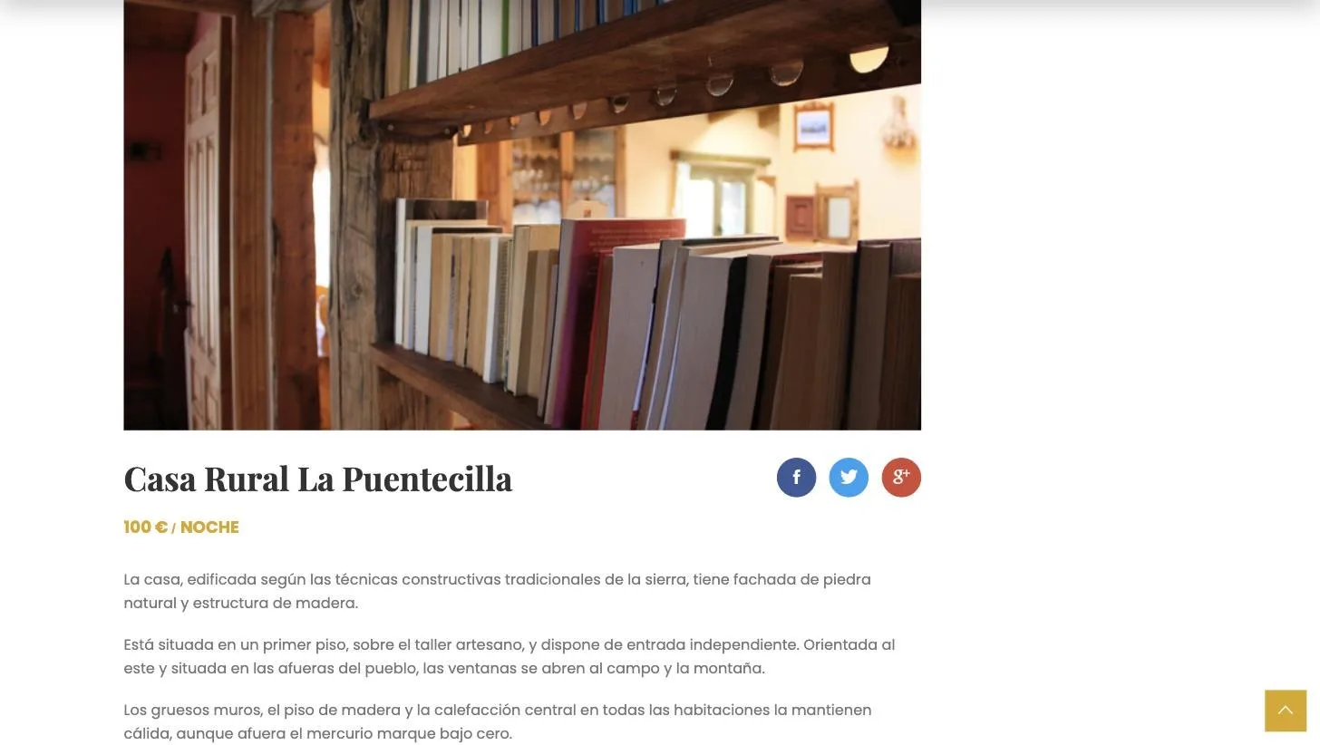 Casa Rural La Puentecilla con precio por noche y descripción