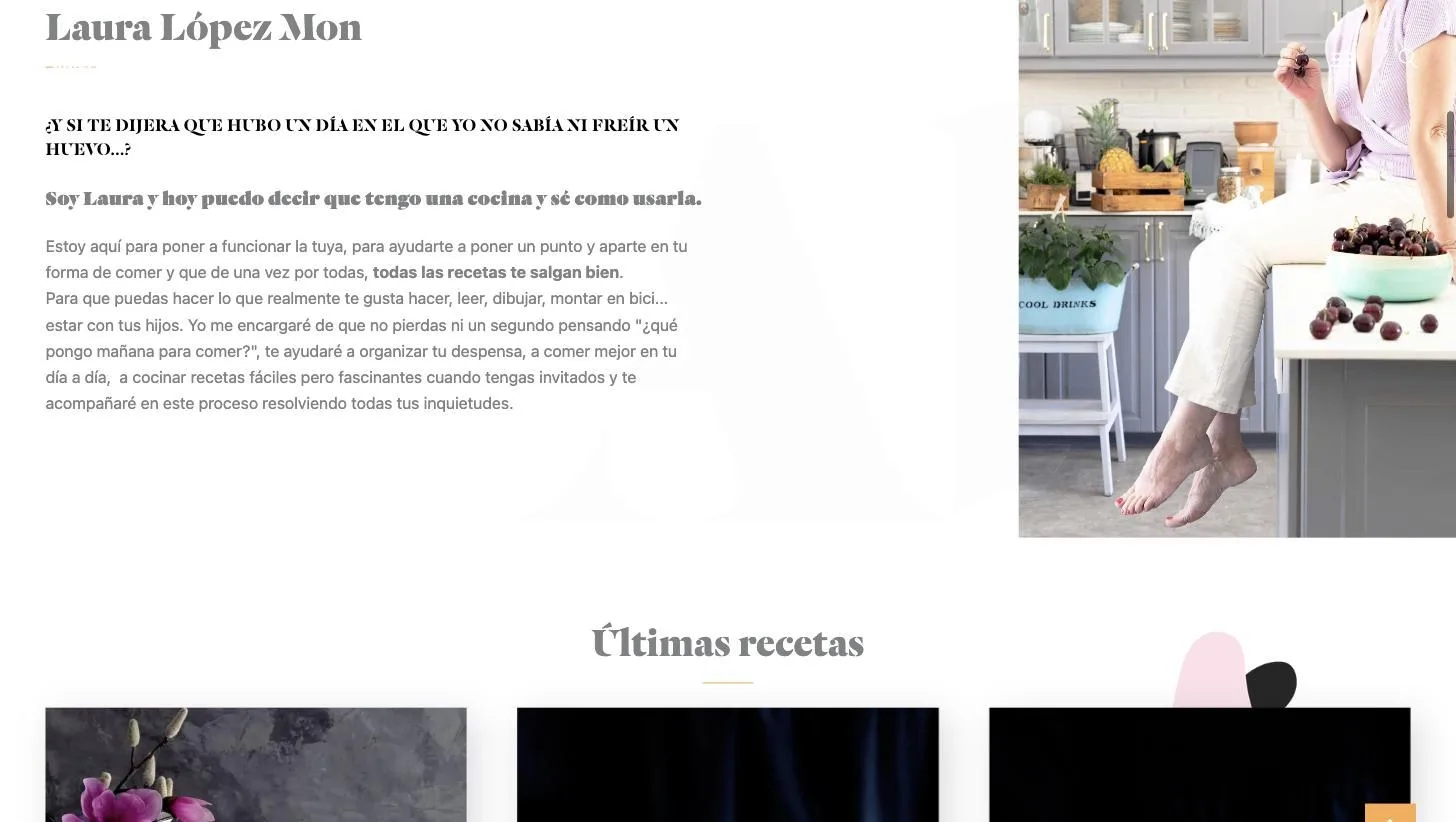 Bloque de presentación de la autora y su propuesta