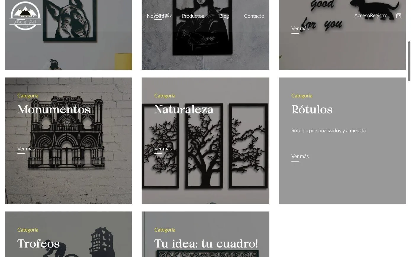 Bloques de categoría: monumentos, naturaleza y rótulos personalizados