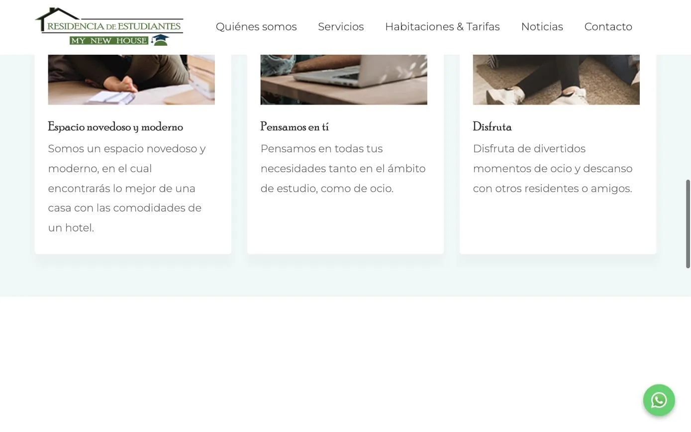 Bloques de espacio, atención personalizada y vida en común