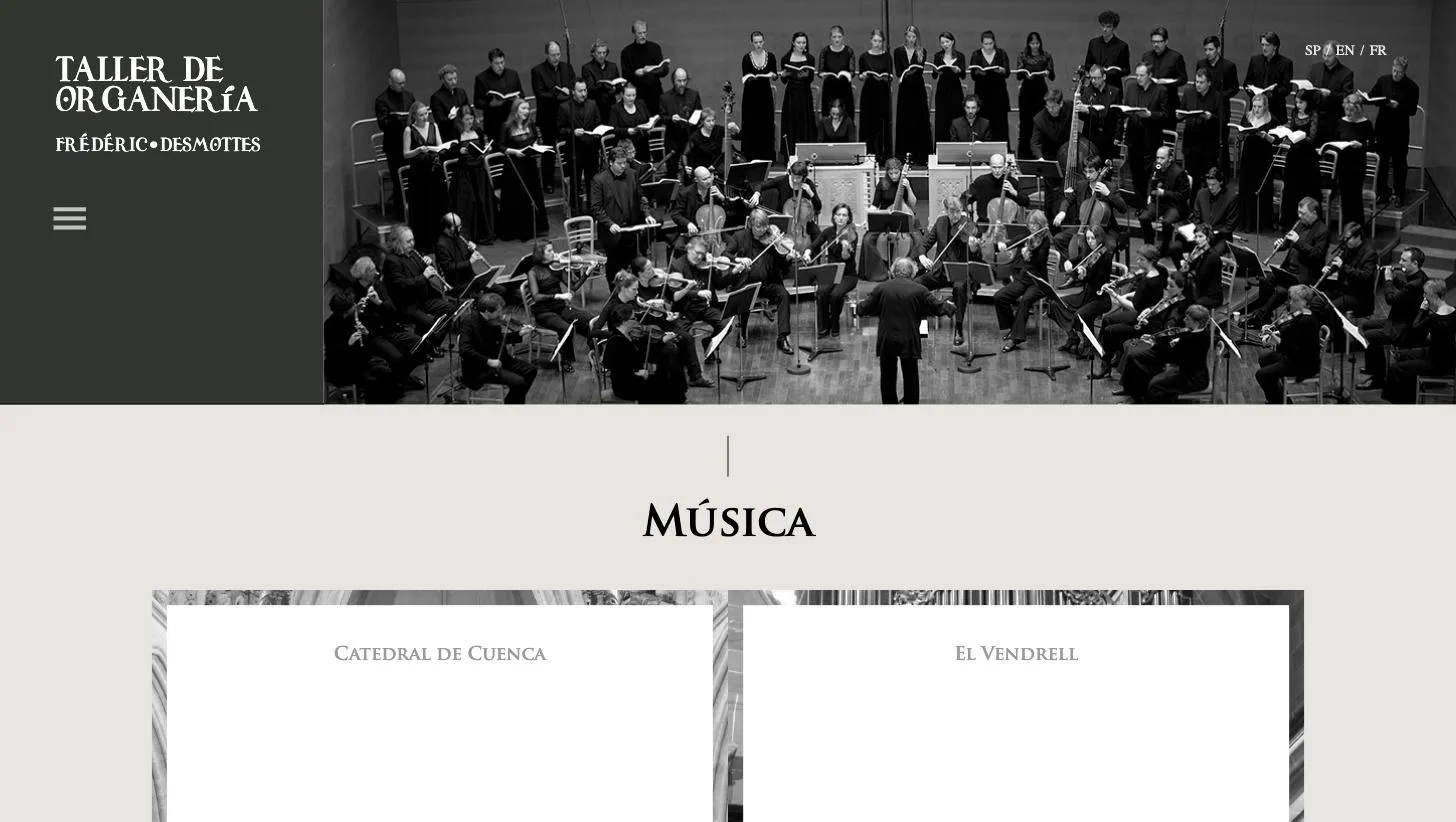 Grabaciones realizadas en los instrumentos del taller
