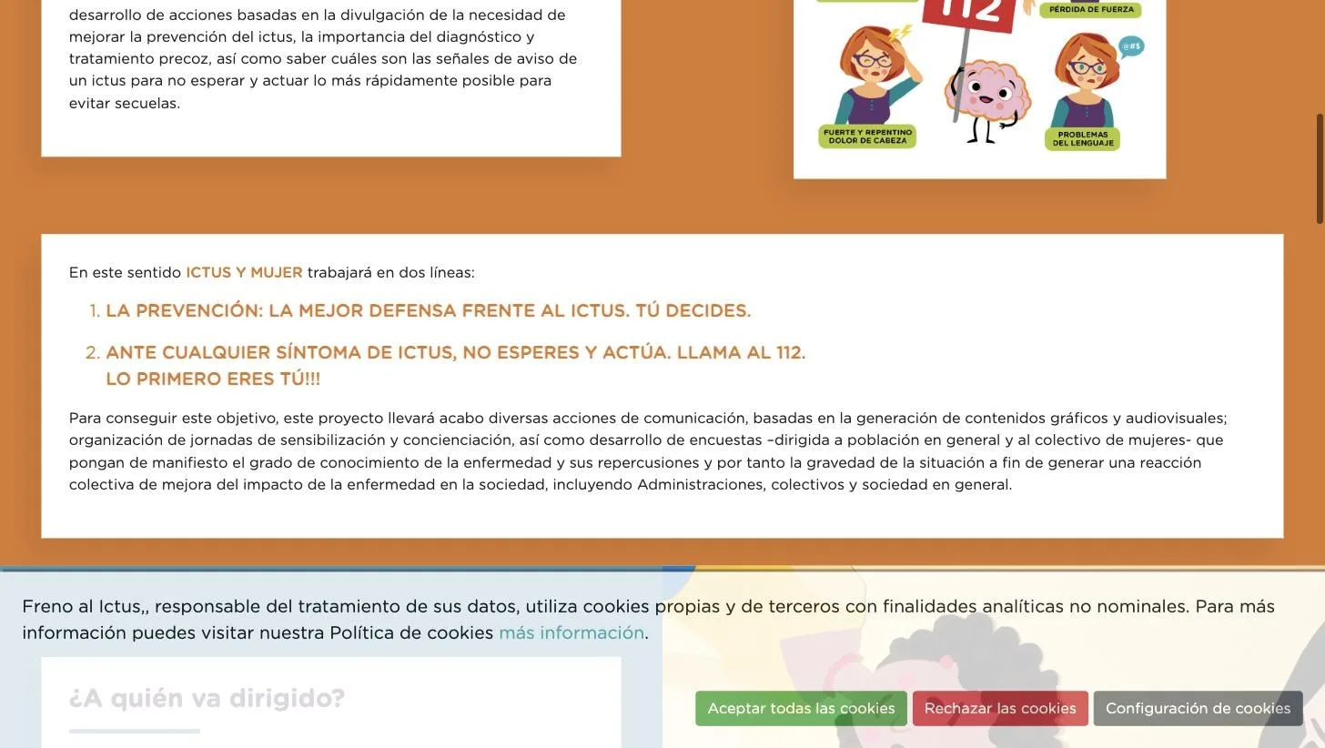 Las dos líneas del programa: prevención y actuación ante síntomas