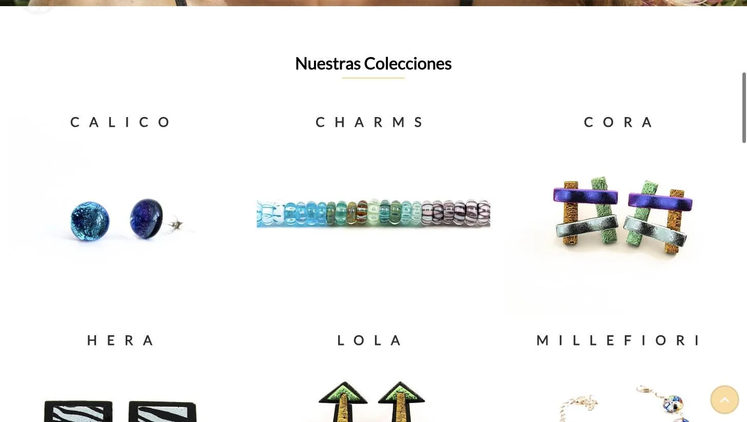 Calico, Charms y Cora dentro del bloque «Nuestras colecciones»