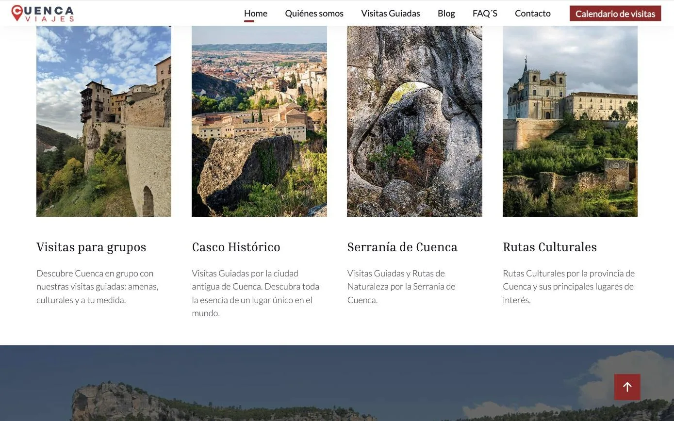 Bloque de categorías: grupos, casco histórico, Serranía y rutas culturales