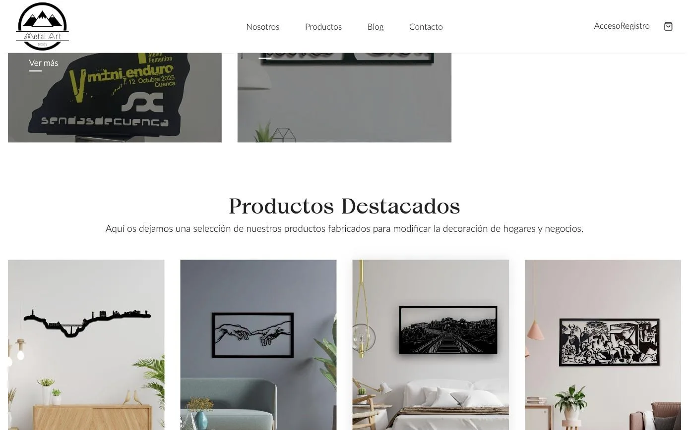 Selección de piezas fotografiadas en ambiente
