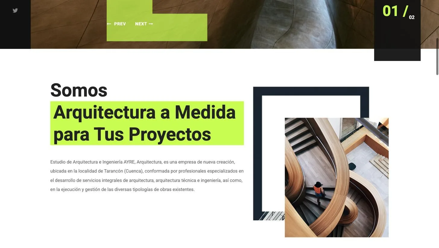 Bloque «Somos arquitectura a medida para tus proyectos»