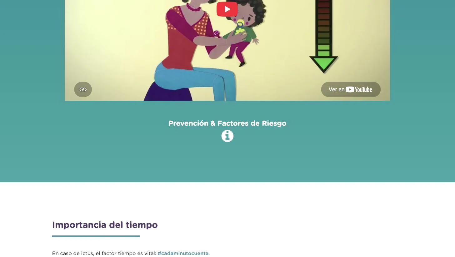 Vídeo divulgativo integrado y acceso a factores de riesgo