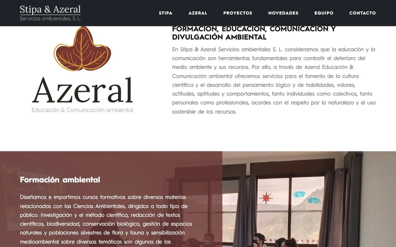 Sección de Azeral con su identidad propia y los servicios de formación
