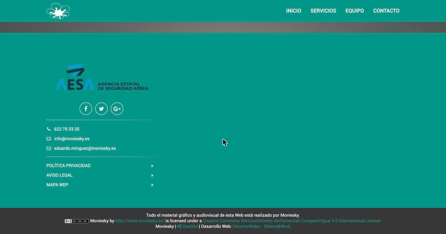 Pie con el logotipo de la Agencia Estatal de Seguridad Aérea y los datos de contacto