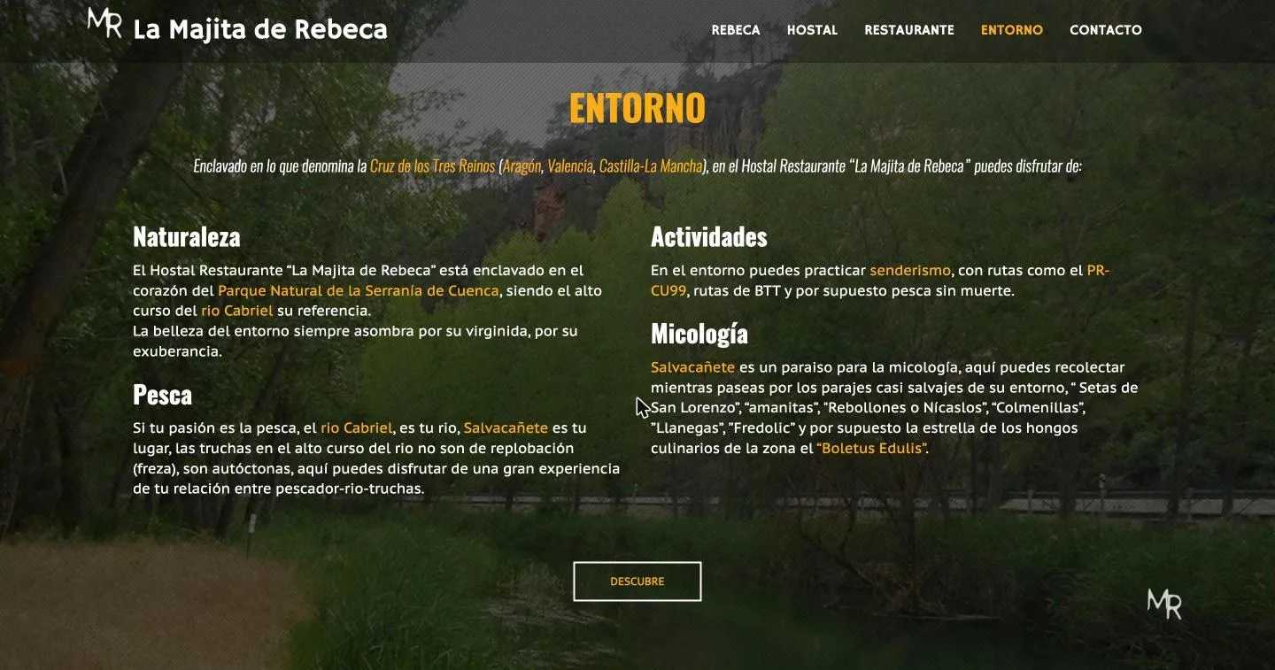 Guía del entorno por naturaleza, pesca, actividades y micología