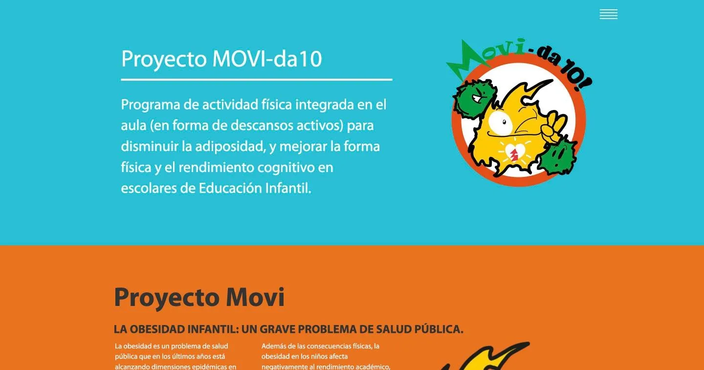 Portada de MovidaVida con el bloque del proyecto MOVI-da10