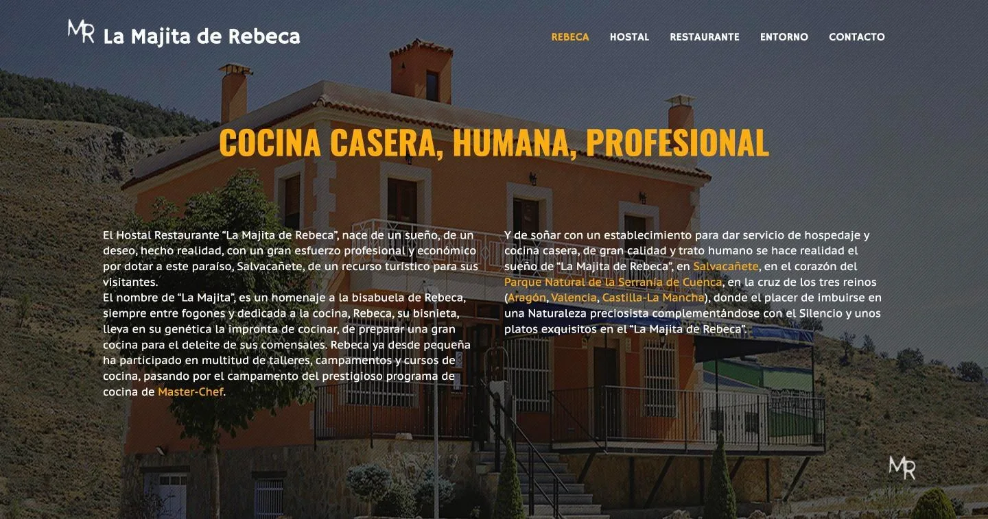 Portada de La Majita de Rebeca con la historia del establecimiento