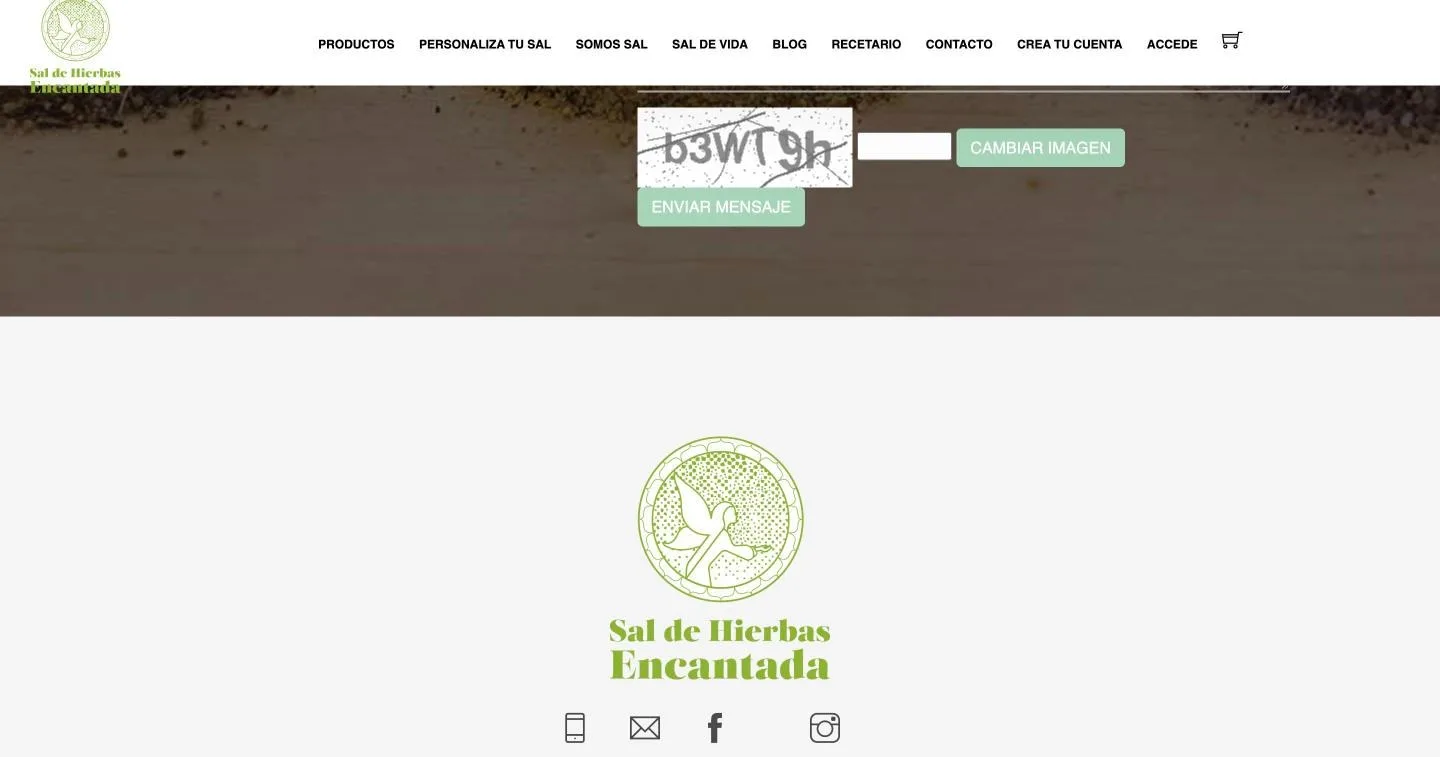 El formulario lleva captcha de imagen pero no casilla de consentimiento ni enlace a privacidad