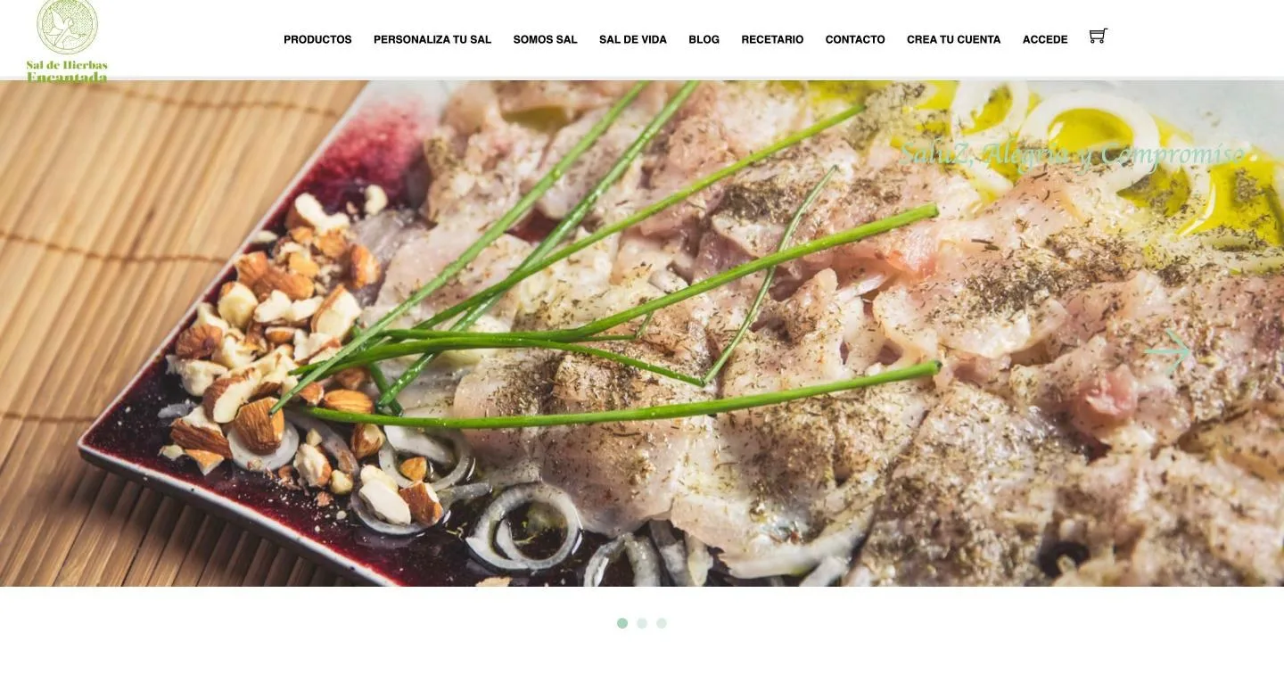 Carrusel de portada con el rótulo «SaluZ, Alegría y Compromiso» casi ilegible sobre la fotografía