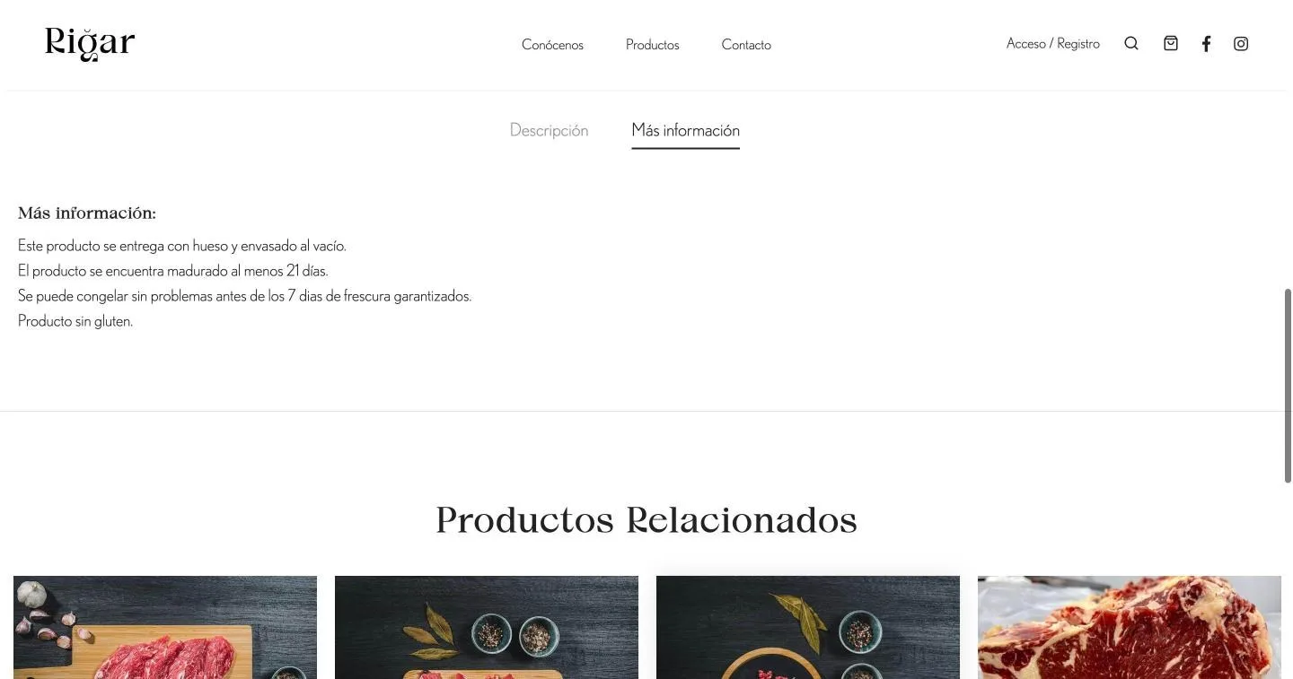 Pestaña con envasado, maduración, congelación y ausencia de gluten, y productos relacionados