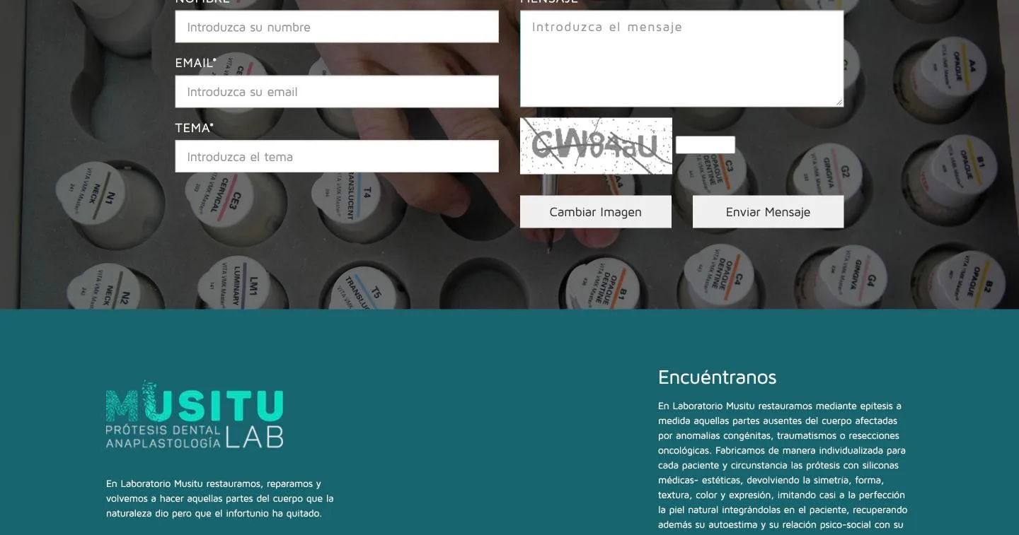 Formulario de contacto con captcha de imagen