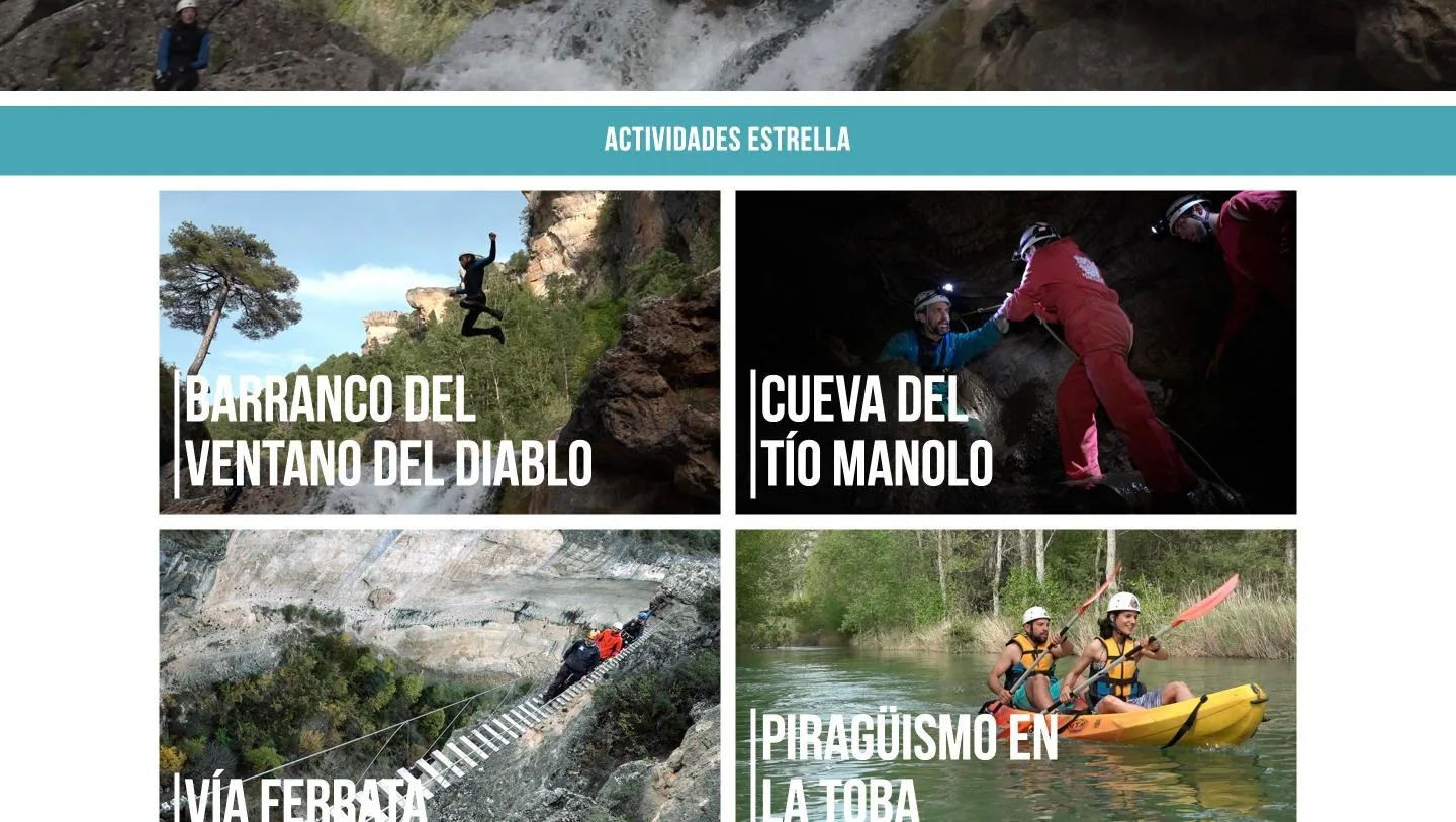 Las cuatro actividades destacadas con fotografía propia