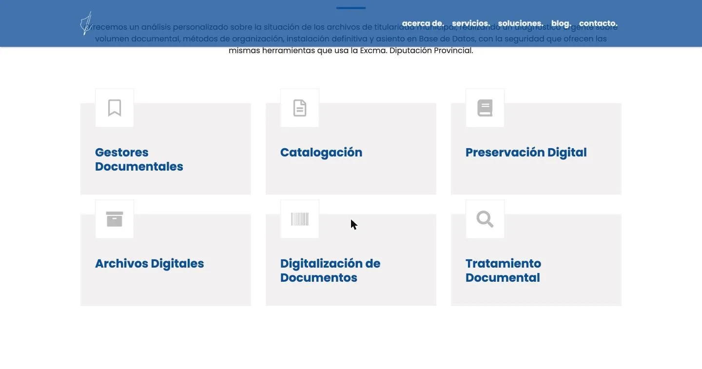 Los seis servicios con su iconografía