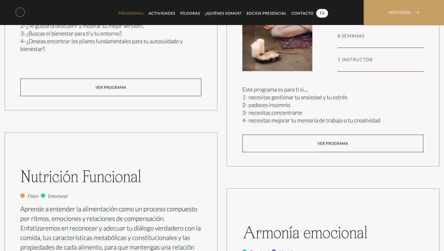 Nutrición Funcional y Armonía Emocional con sus etiquetas de cuerpo