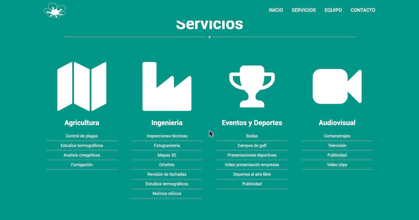 Las cuatro familias de servicio con sus prestaciones