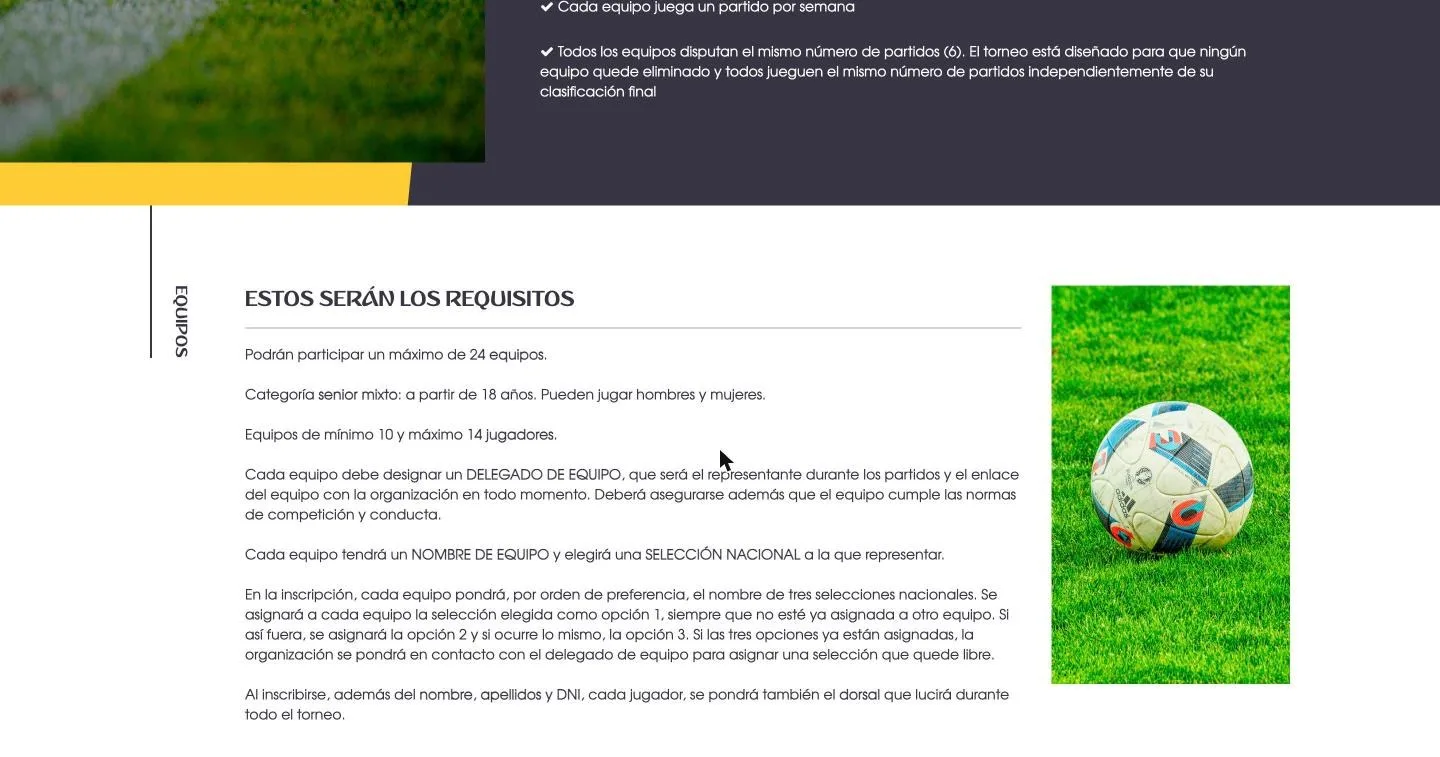 Requisitos de participación y mecánica de elección de selección nacional