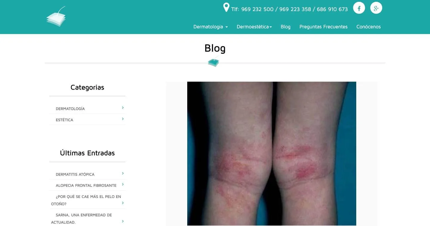 Blog de divulgación con categorías y últimas entradas